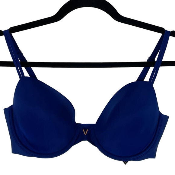 Victoria Secret Lined Demi Vibrant Blue Women's Bra 34D - Picture 1 of 5